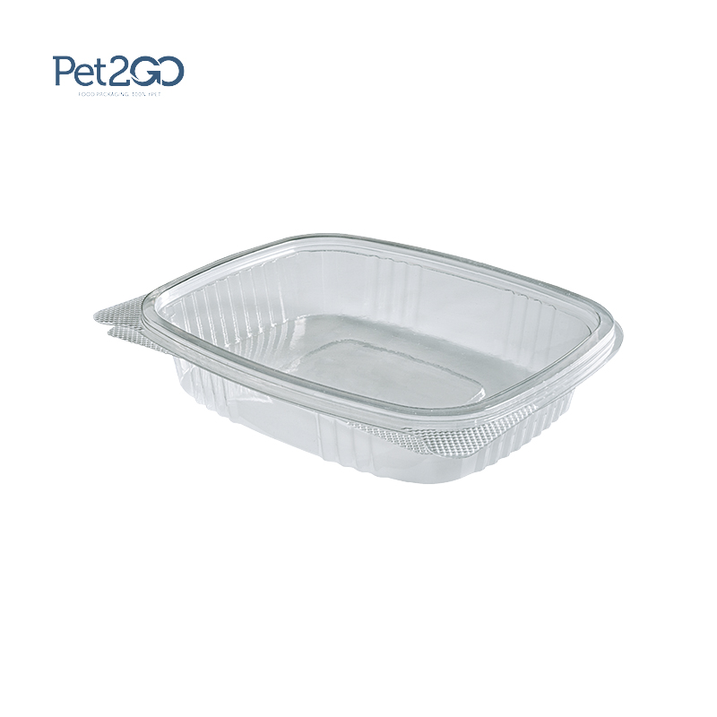 Envase plástico rectangular 16oz - rPET - Pet2Go Venezuela